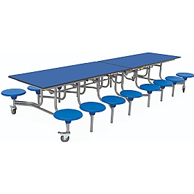 16 Seat Rectangular Mobile Folding School Dining Tables - Breakout & Canteen