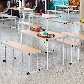 Fast Fold Rectangular Folding School Dining Tables
