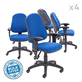 Calypso High Back Operator Chairs - 4 Chair Bulk Offer