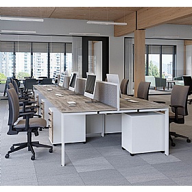 Axxiom 2 Person Rectangular Back to Back Bench Desks - Office Desks