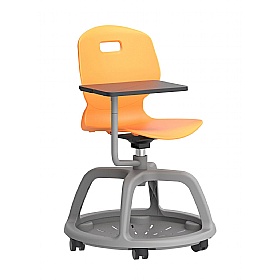 Titan Arc Community Swivel Chair with Writing Tabl