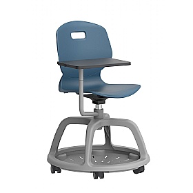 Titan Arc Community Swivel Chair with Writing Tabl