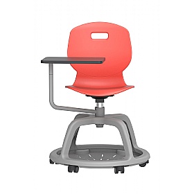 Titan Arc Community Swivel Chair with Writing Tablet - School Furniture