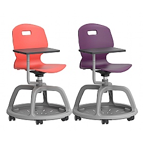 Titan Arc Community Swivel Chair with Writing Tablet