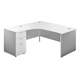 Ventura Ergonomic Radial Office Desks with Desk En