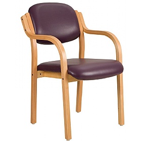 Windsor Wooden Frame Vinyl Stacking Office Armchai