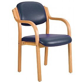 Windsor Wooden Frame Vinyl Stacking Office Armchai