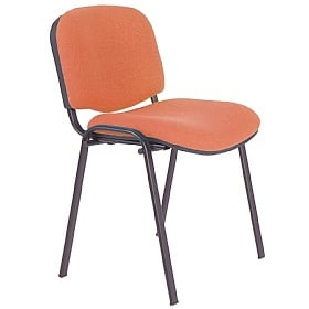 Sweetcrispy Waiting Room Chairs No Wheels Set Of 4, Leather Stationary Office Reception Guest Chair With Padded Arms For Elderly Desk Conference