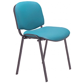 Ecton Black Frame Vinyl Stacking Conference Chairs