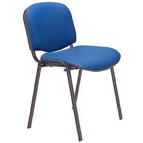 Ecton Black Frame Vinyl Stacking Conference Chairs - Office Chairs