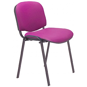 Ecton Black Frame Vinyl Stacking Conference Chairs - Office Chairs