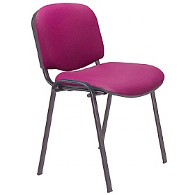 Ecton Black Frame Vinyl Stacking Conference Chairs - Office Chairs