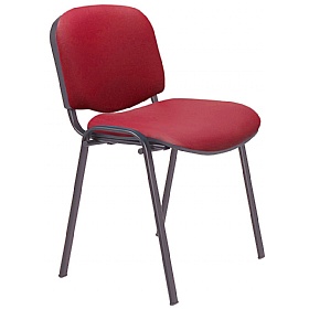 Ecton Black Frame Vinyl Stacking Conference Chairs - Office Chairs