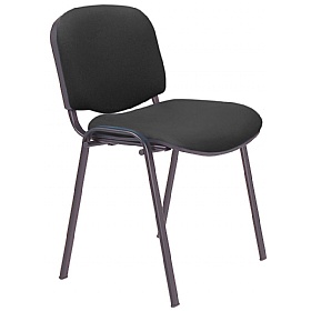 Ecton Black Frame Vinyl Stacking Conference Chairs - Office Chairs