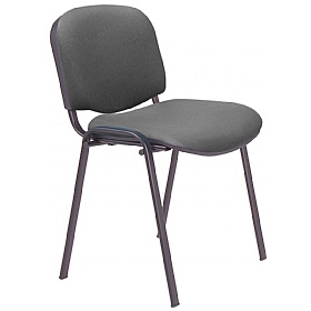 Ecton Black Frame Vinyl Stacking Conference Chairs - Office Chairs