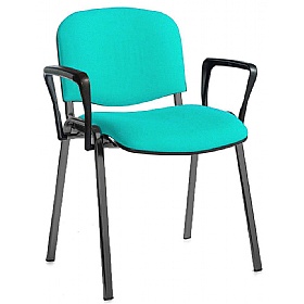Ecton Black Frame Stacking Conference Chairs with Arms