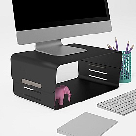 Bento Ergonomic Height Adjustable Monitor Riser - Office Accessories