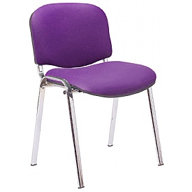 Ecton Chrome Frame Vinyl Stacking Conference Chairs