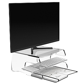 Addit 10 Clearspace Ergonomic Monitor Riser - Office Accessories