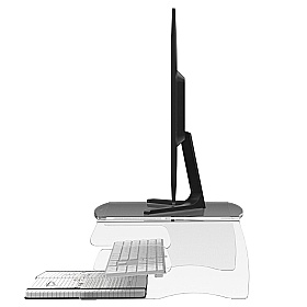 Addit 10 Clearspace Ergonomic Monitor Riser - Office Accessories