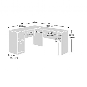 Essentials L-Shaped Home Office Corner Desk - Office Desks