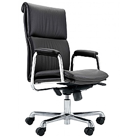 Boss Design Real Leather Delphi High Back Office Chair