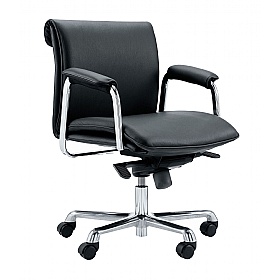 Boss Design Real Leather Delphi Low Back Office Chair