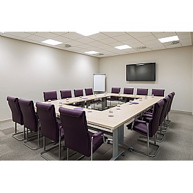 Boss Design Real Leather Delphi High Back Boardroom Chair - Office Chairs