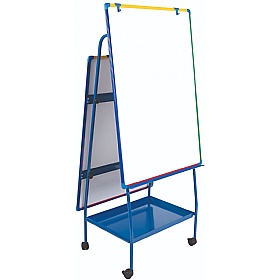 School Mate Creation Station Double Sided Mobile Easel - Display Equipment