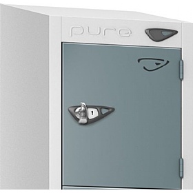 Pure Antibacterial Sloping Top Lockers with Hasp and Staple - Office Storage