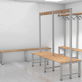Pure Single Sided Changing and Cloakroom Bench Seats - School Furniture