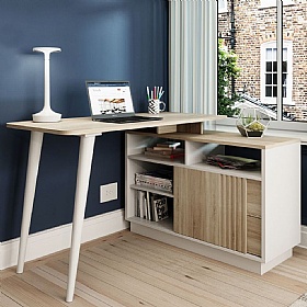 Bridge L-Shaped Home Office Corner Desk - Office Desks