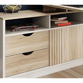 Bridge L-Shaped Home Office Corner Desk - Office Desks