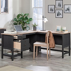 Raven Shaker Style L-Shaped Home Office Corner Desk