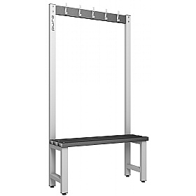 Pure Single Sided Changing and Cloakroom Bench Seats with Hooks - School Furniture