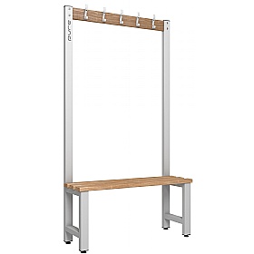 Pure Single Sided Changing and Cloakroom Bench Seats with Hooks - School Furniture