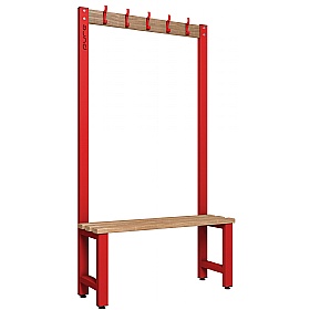 Pure Single Sided Changing and Cloakroom Bench Seats with Hooks - School Furniture