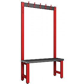 Pure Single Sided Changing and Cloakroom Bench Seats with Hooks - School Furniture