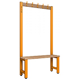 Pure Single Sided Changing and Cloakroom Bench Seats with Hooks - School Furniture