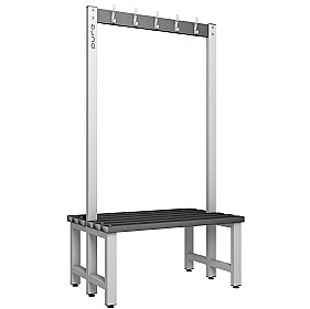 Pure Double Sided Changing and Cloakroom Bench Seats with Hooks - School Furniture