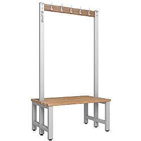 Pure Double Sided Changing and Cloakroom Bench Seats with Hooks - School Furniture