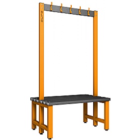 Pure Double Sided Changing and Cloakroom Bench Seats with Hooks - School Furniture