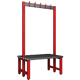 Pure Double Sided Changing and Cloakroom Bench Seats with Hooks - School Furniture