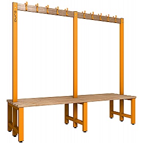 Pure Double Sided Changing and Cloakroom Bench Seats with Hooks - School Furniture