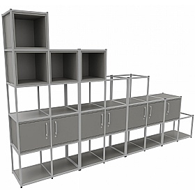 Matrix Storage Stepped Double Column Frames - Office Storage