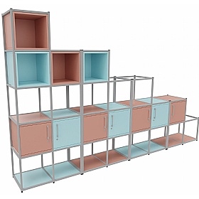 Matrix Storage Stepped Double Column Frames - Office Storage