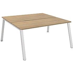 Apex 2 Person A-Frame Rectangular Back to Back Bench Desks