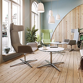 Levato High Back Swivel Lounge and Breakout Chairs