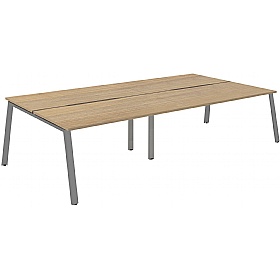Apex 4 Person A-Frame Rectangular Back to Back Bench Desks - Office Desks