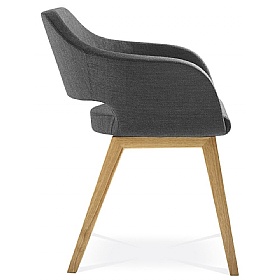 Polo+ 4 Leg Oak Meeting and Breakout Chairs